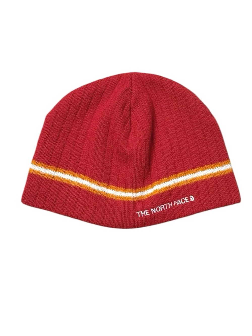 Vintage The North Face Beanie Hat Skull Cap Skully Striped Ribbed Knit